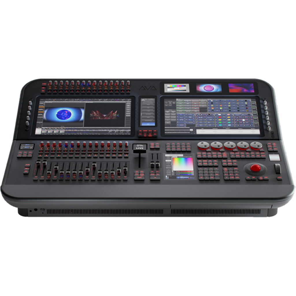 [184987] Avolites D9-215 Diamond 9 er en profesjonell lyskonsoll med to hovedskjermer og motoriserte Penny & Giles-fadere 