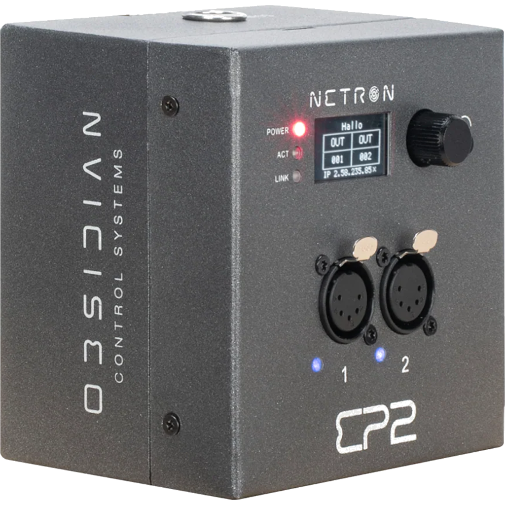 [2256665] Obsidian Netron EP2 er en kompakt Ethernet-til-DMX gateway med to porter 