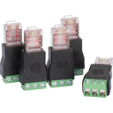 Obsidian Netron RJ-T er en kompakt adapter som konverterer RJ45-basert DMX til skruterminal. 