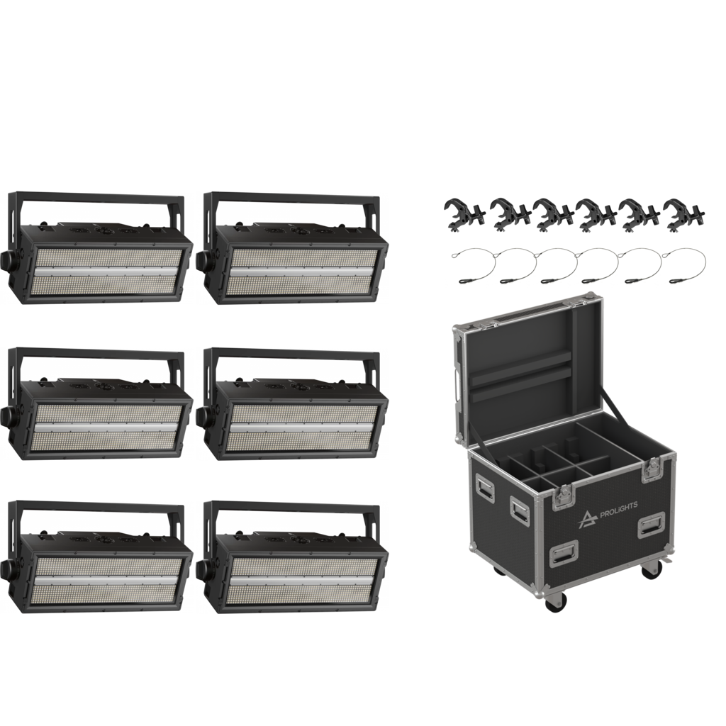 PROLIGHTS Sunblast FLX Tourpack 6xSUNBLASTFLX, Flight, 6xClamp, 6xWire