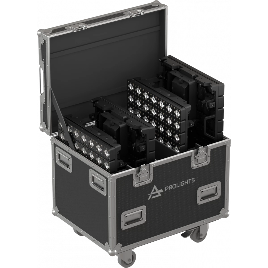 PROLIGHTS HALUPIXDUOpack LED Matrix Pack 4xHALUPIXDUO, Flightcase