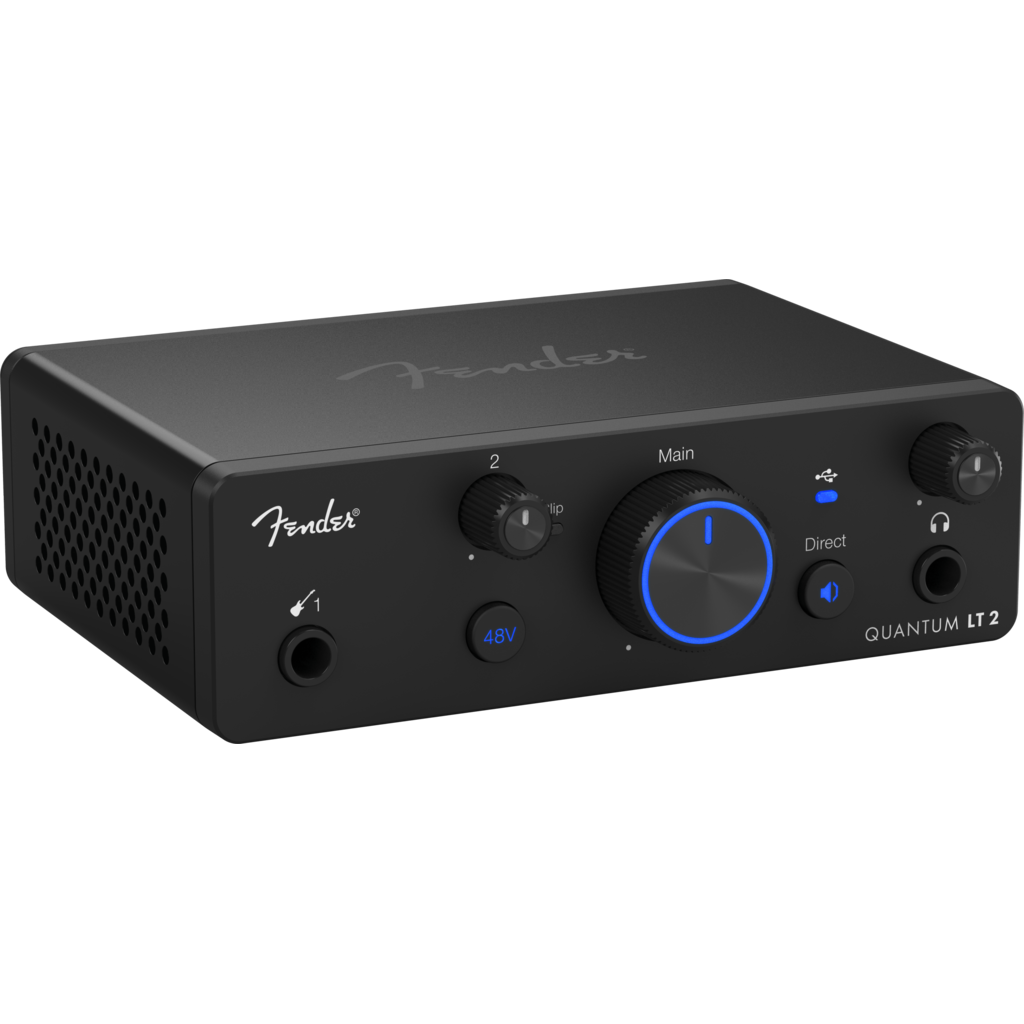 [FS-QUANTUM-LT2] Fender Quantum LT 2 er et 2×2 USB-C lydkort fra Fender Studio med MAX-HD mikrofonpreamp og profesjonell lav-latens ytelse.