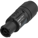 Neutrik NAC3F-TRUE1-L er en låsbar powerCON TRUE1 kabelkontakt