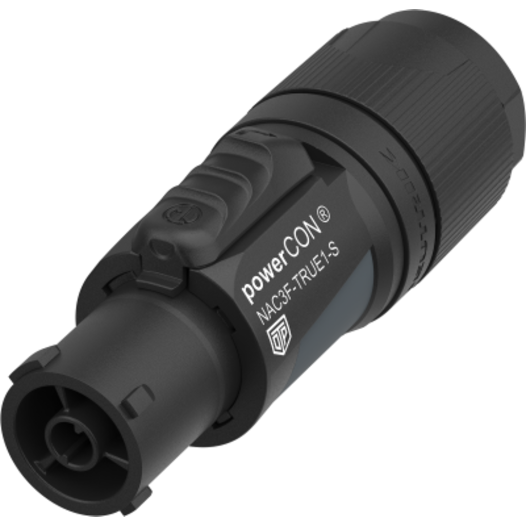 [NAC3F-TRUE1-CG] Neutrik NAC3F-TRUE1-S er en låsbar powerCON TRUE1 kabelkontakt for mindre kabeldimensjoner