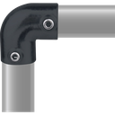 KUPO KPC-125B – 90° rørkobling sort for 48,3 mm rør i støpejern