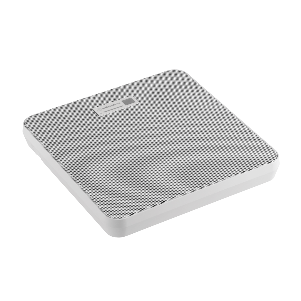 Audio-Technica ATND1061 er en beamforming takmikrofon med innebygd DSP og Dante – utviklet for profesjonelle møterom, styrerom og undervisningsmiljøer.