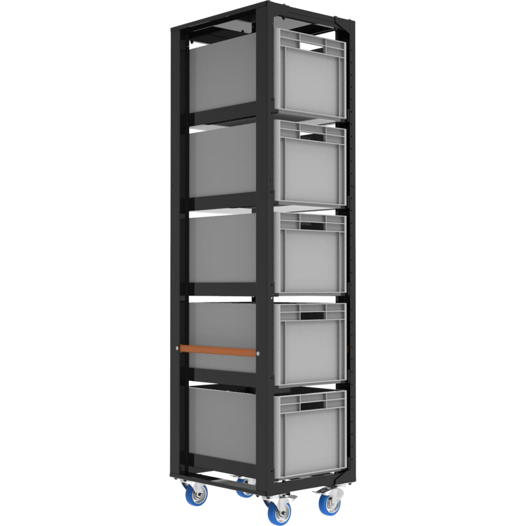 [WAM2S2A2T] Admiral Staging Storage Cart H203 – Modulær transportvogn med høy lagringskapasitet (Alternativ A med topplokk)