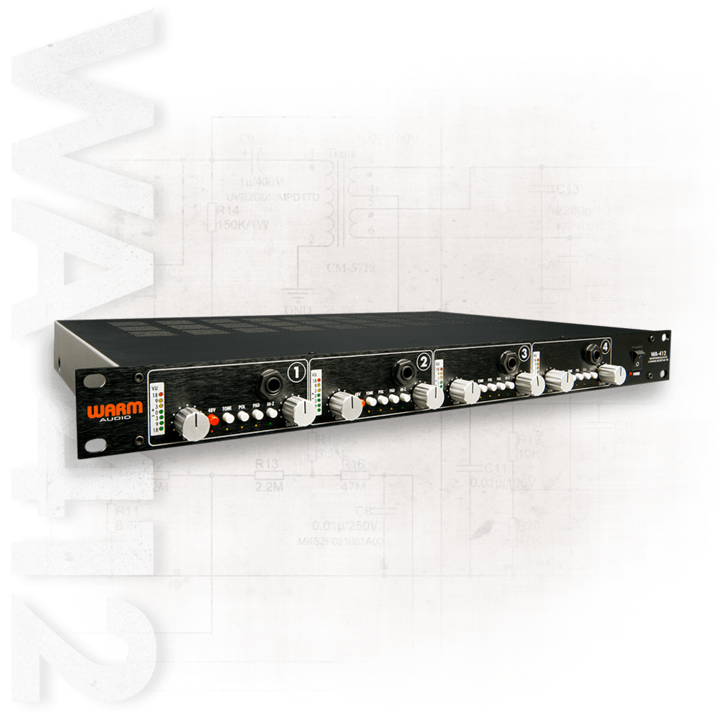 Warm Audio WA-412 – firekanals analog mikrofonforforsterker med amerikansk konsollkarakter