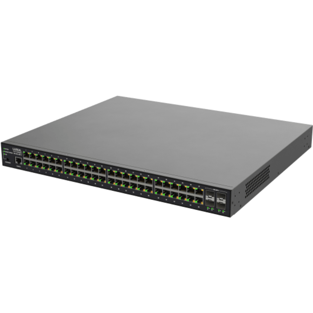 [LUX-SW-615-48P-F-E] Legrand SW-615-48P-F – 48-port managed PoE+ AV-nettverkssvitsj med 4 x 10G SFP+ uplink