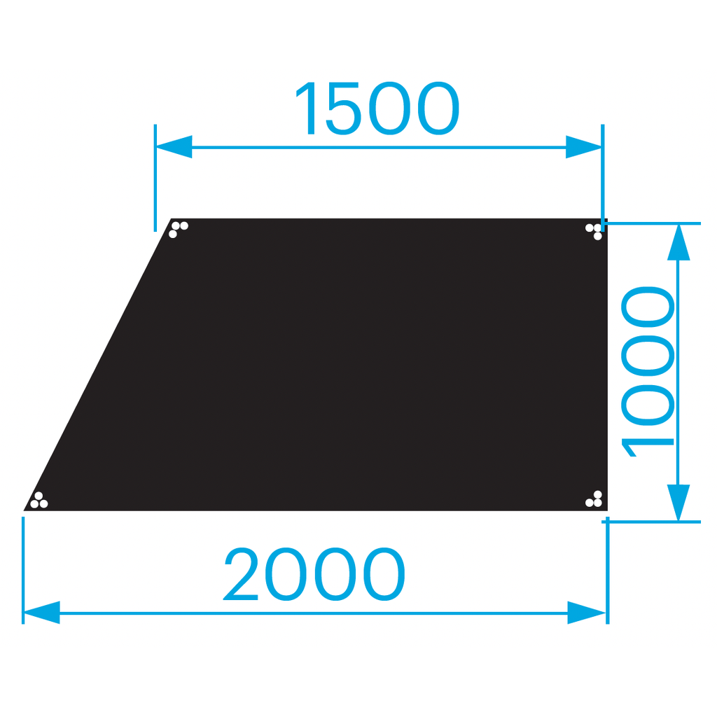 Prolyte StageDex Basic – trapes, 1,5×1×1,5 m, ubehandlet, venstre