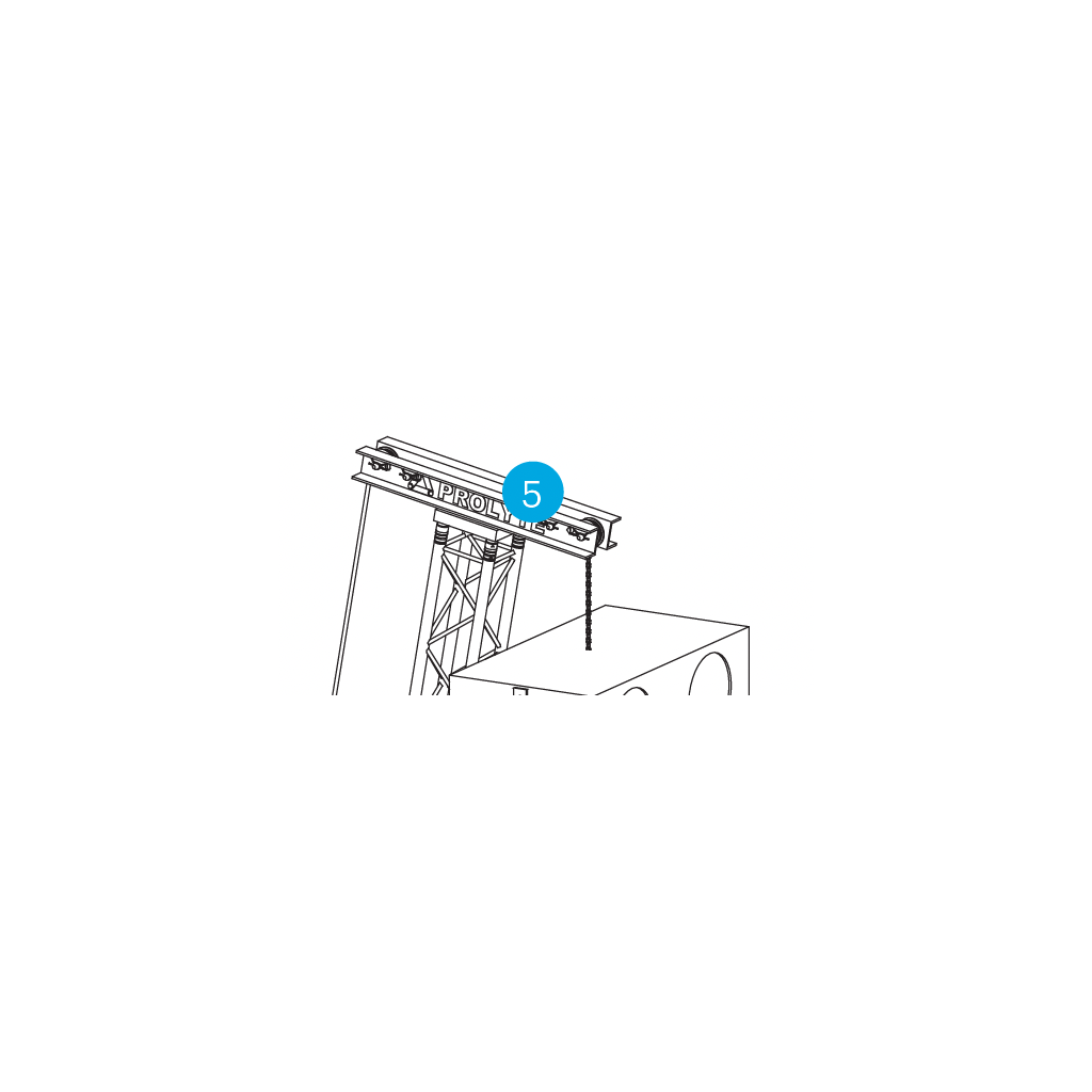 Prolyte RT-S52V Toppstykke RT-009S-2 – Alu for 52V-tross