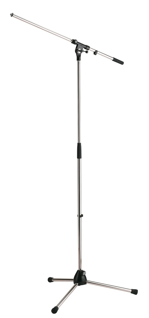 [21020-300-02] K&M 21020 Microphone stand, Chrome H: 900/1605mm, BL: 800mm