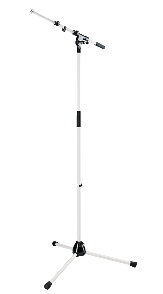 K&M 21090 Microphone stand, Pure White H: 900/1605mm, BL: 435/745mm
