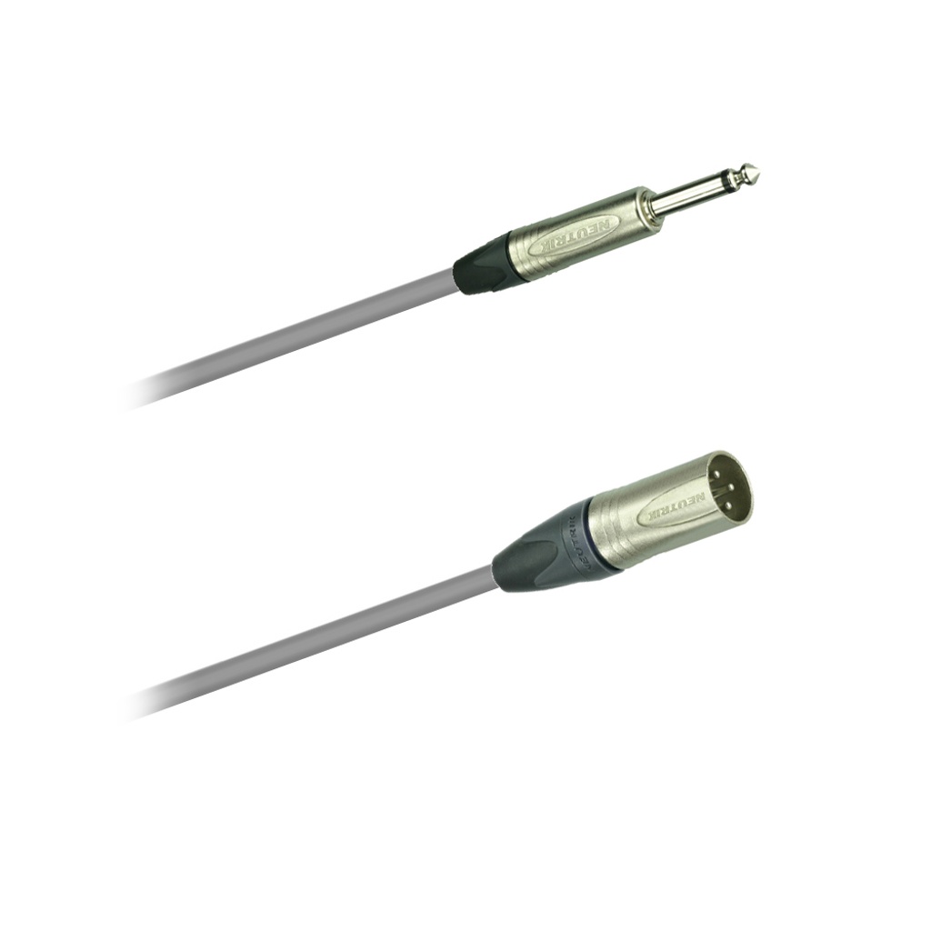 Dreitec 17280 Instrument-/Audio-kabel Neutrik NP2X – NC3MXX (Jack–XLR han)