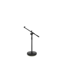 Gravity Short Touring Series Microphone Stand with Round Base and 2-Point Adjustment Telescoping Boom