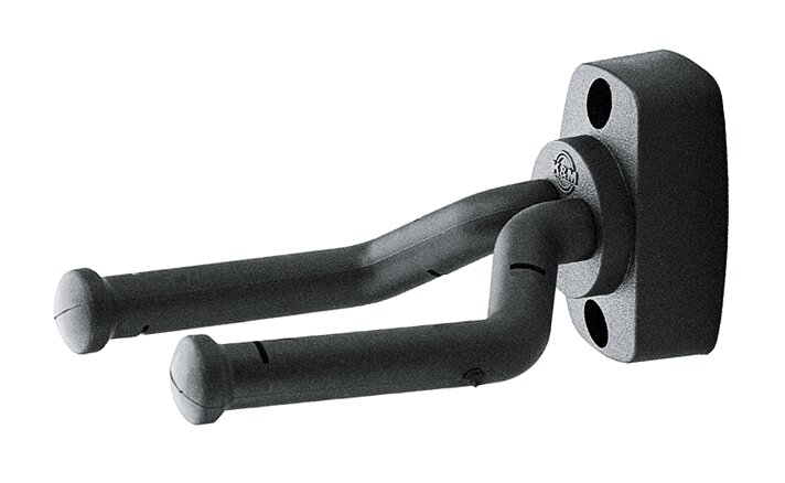 K&M 16280 Veggstativ for gitar, svart Guitar wall mount