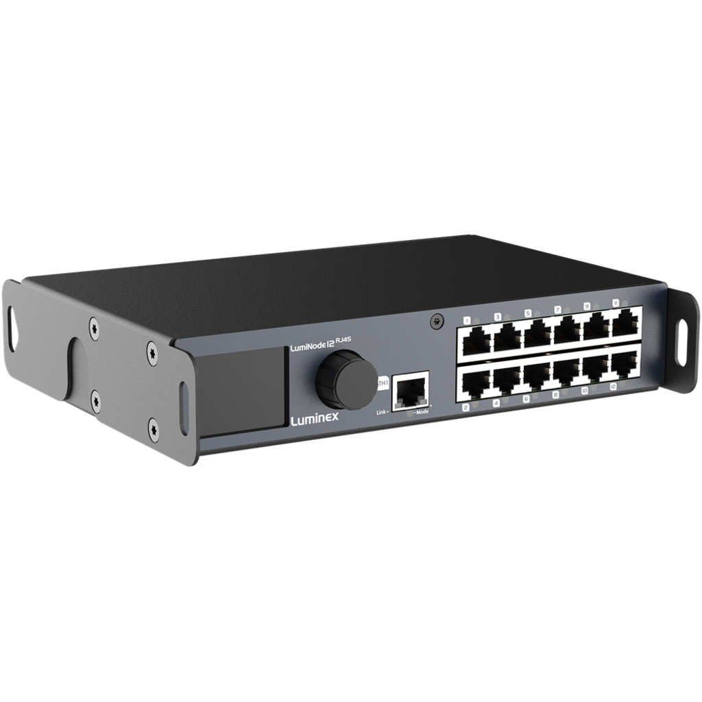 Luminex Luminode 12 RJ45 ethernet til 12 x DMX på RJ45