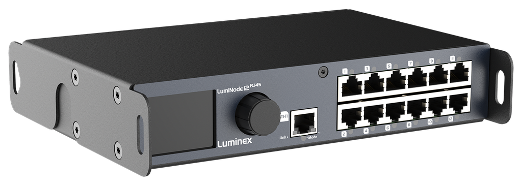 Luminex Luminode 12 RJ45 ethernet til 12 x DMX på RJ45