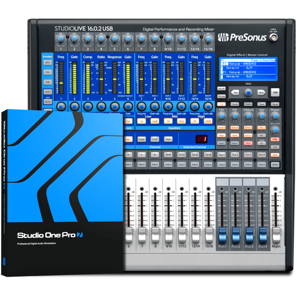 [PS-SL-1602] PreSonus StudioLive 16.0.2 USB – kompakt digitalmikser med USB