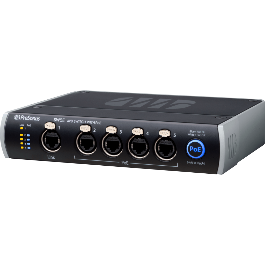 [2779306103] PreSonus SW5E – AVB nettverkssvitsj med PoE