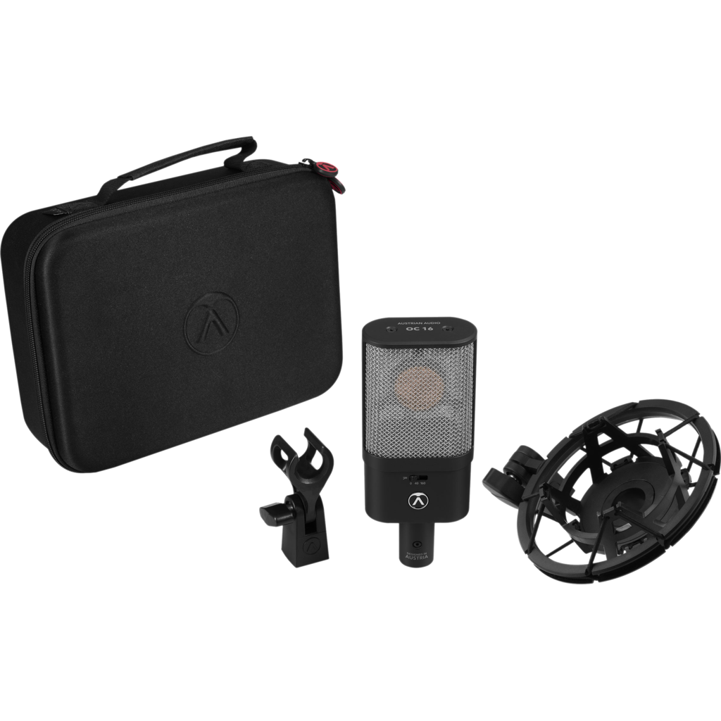 [20002F10100] Austrian Audio OC16 – Stor-membran kardioide kondensatormikrofon (Studio Set)