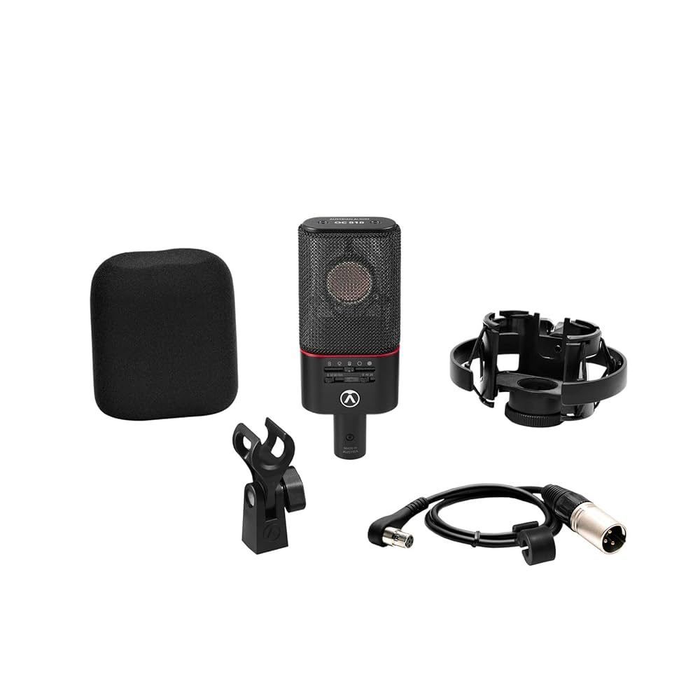 [17002F10250] Austrian Audio OC818-SP-B Studio-sett OC818 svart – veske, spidermount, mini XLR, holder, vindhette