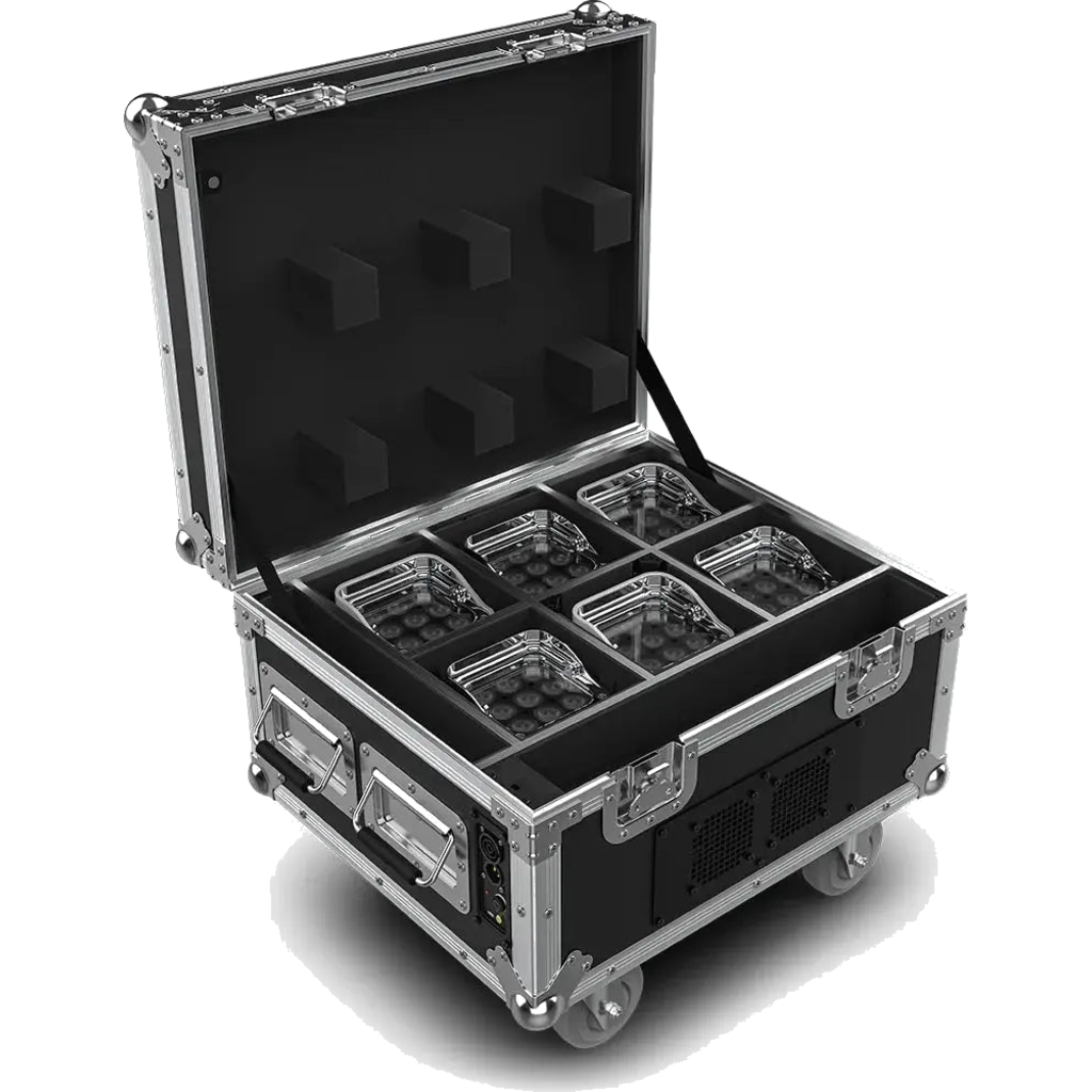 [WELLFITXX6] Chauvet Professional WELL FIT X – 6-pack med lade-flightcase 
